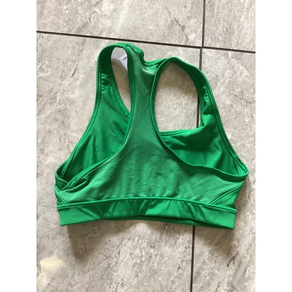 Adidas Sports Bra Womens Large Green ClimaCool Techfit Racerback Running Gym - Picture 2 of 4
